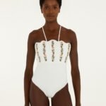 Off-White Stitched Garden Cropped One Piece