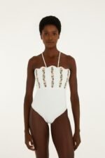 Off-White Stitched Garden Cropped One Piece
