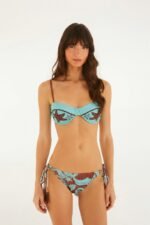 Blue Shell Side Ties Bikini Bottom