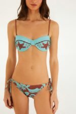 Blue Shell Side Ties Bikini Bottom - Image 3