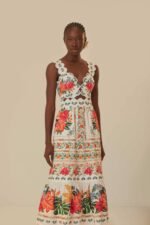 Off-White Bloom Garden Maxi Dress - Image 3