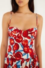 Cherry Blossom Sleeveless Midi Dress - Image 2