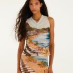 Multicolor Copacabana Beach Sleeveless Blouse