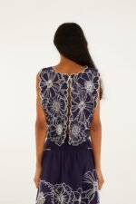 Blue Flowers Richelieu  Crop Top - Image 3