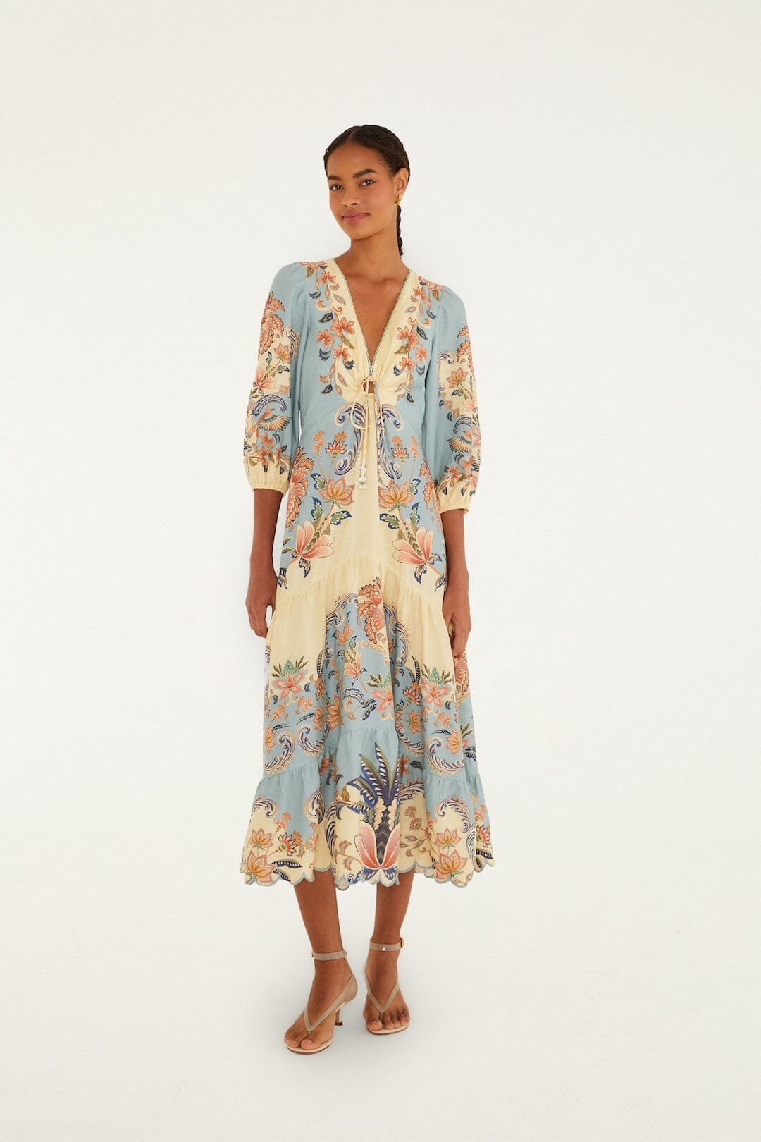 351310_01 Butter Yellow Boho Beauty Maxi Dress - Image 1