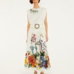 Off-White Tropi Embroidered Maxi Skirt