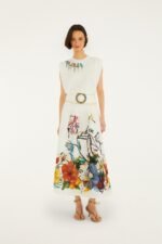 Off-White Tropi Embroidered Maxi Skirt