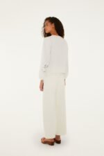 White Richelieu Twill Pants - Image 3