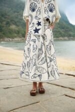 Off-White Fresh Fish Embroidered Midi Skirt - Image 2