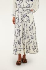 Off-White Fresh Fish Embroidered Midi Skirt - Image 5