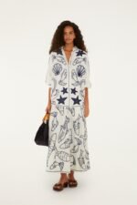 Off-White Fresh Fish Embroidered Midi Skirt - Image 3