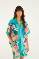 Multicolor Garden Of Life Scarf Shorts