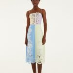 Multicolor Embroidered Midi Dress