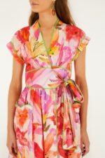 Multicolor Artsy Flora Belted Maxi Dress - Image 2