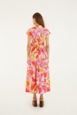 Multicolor Artsy Flora Belted Maxi Dress - Image 3