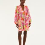 Multicolor Artsy Flora Mini Dress