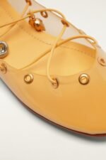 Yellow Sea Lace Up Jelly Ballerina - Image 4