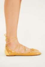 Yellow Sea Lace Up Jelly Ballerina - Image 5