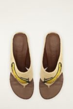 Raffia Embroidered Icons Kitten Heeled Sandal - Image 3