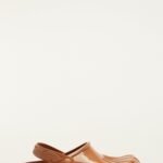 Brown Monstera Slingback Rain Clog