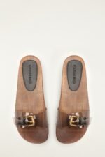 Brown NONELIE Jelly Clog - Image 3