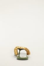 Green Beaded Splash Jelly Sandal - Image 4