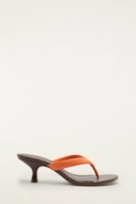 Orange Rob Kitten Heeled Sandal