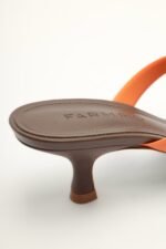 Orange Rob Kitten Heeled Sandal - Image 5