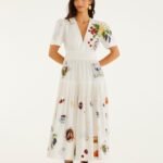 Country Table Winter Short Sleeve Midi Dress