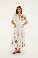 Country Table Winter Short Sleeve Midi Dress