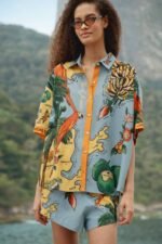 Multicolor Beaches Path Buttoned Shirt - Image 2