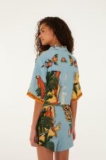 Multicolor Beaches Path Drawstring Shorts - Image 3