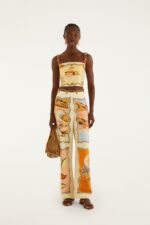 Multicolor Rio Souvenir Scarves Rope Straps Crop Top - Image 2