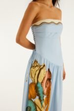 Multicolor Rio Souvenir Strapless Side Ties Maxi Dress - Image 2
