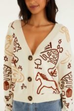 Off-White Countryside Cornelli Buttoned Knit Cardigan - Image 4