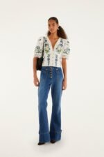 Off-White Countryside Land Embroidered Lace Blouse - Image 2