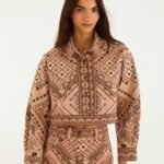Beige Cosmopolitan Collared Crop Jacket