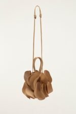 Beige Leather Flower Handbag - Image 2