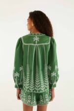 Bicolor Cross Stich Embroidery Shorts - Image 3