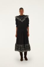 Black Richelieu Ruffled Sweater - Image 4