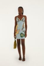 Blue Beaches Path Ballon Mini Dress