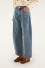 Blue Denim Richelieu Wide-Leg Pants - Image 2
