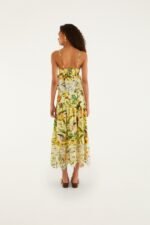 Soft Yellow Brasil Collage Lace Maxi Skirt - Image 3