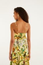 Soft Yellow Brasil Collage Lace Ruffled Blouse - Image 3