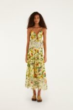 Soft Yellow Brasil Collage Lace Ruffled Blouse - Image 4
