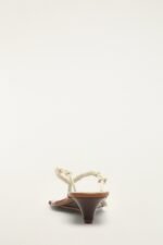 Brown Palm Tree Cutwork Wedge Sandal - Image 4
