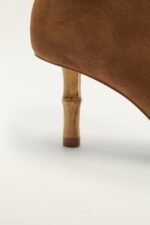 Brown Suede Bamboo Bootie - Image 4