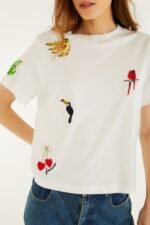 Off-White Cool Day Embroidered T-Shirt - Image 4
