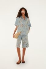 Denim Sea Desire Embroidered Short Sleeve Shirt - Image 6