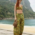 Green Forest Parrots Pockets Balloon Pants